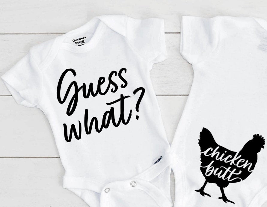 Baby Onesie Guess What Chicken Butt Lux Handcrafted Designs